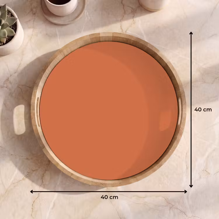 Classic - Terracotta - Oranje Dienblad Rond middel 914 -USP_Formaat