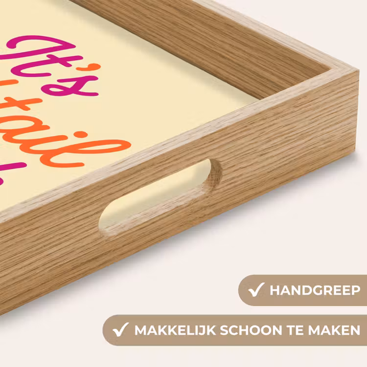 Cocktail O'Clock - Geel - Retro Dienblad Rechthoek middel -USP_HandgreepNL