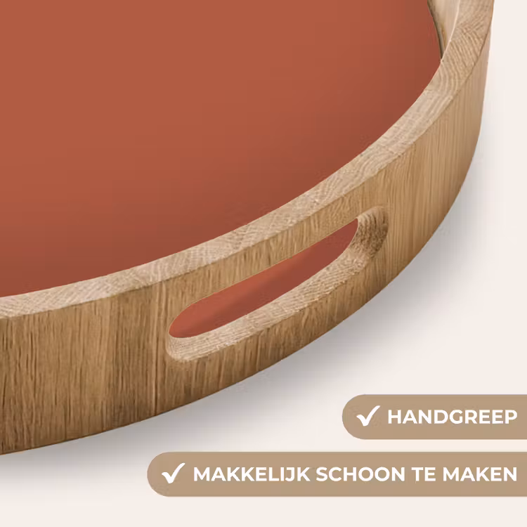 Copperhead - Oranje - Bruin Dienblad Rond middel 914 -USP_HandgreepNL