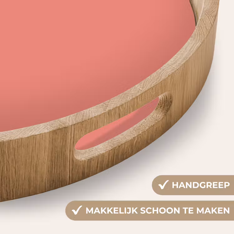 Coral - Reef - Rood Dienblad Rond middel 914 -USP_HandgreepNL