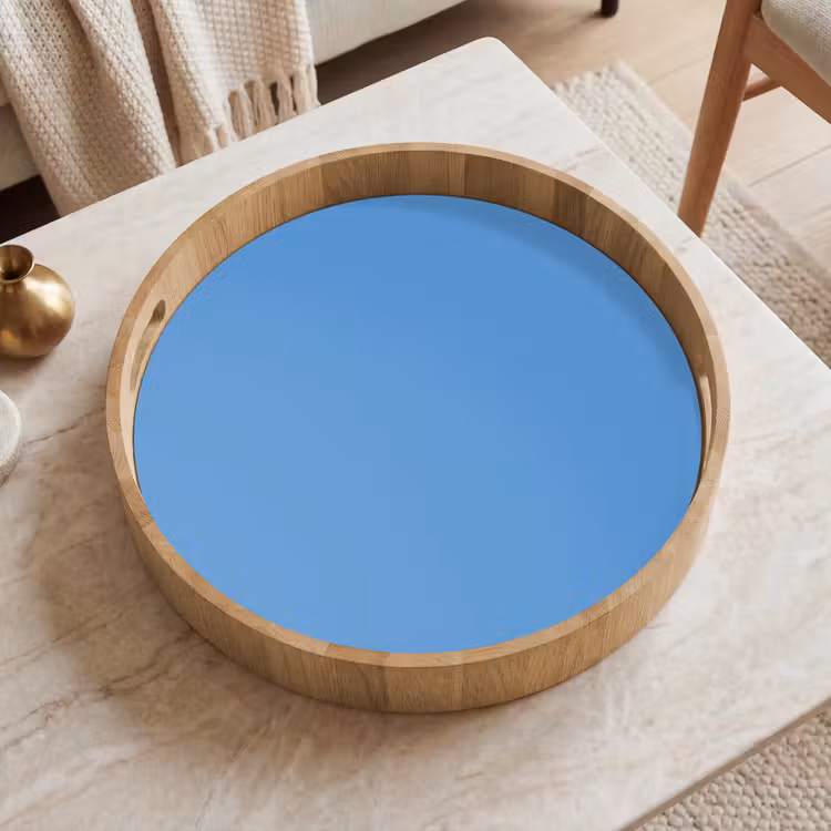 Cornflower - Blue - Blauw Dienblad Rond middel 914 -sfeer1