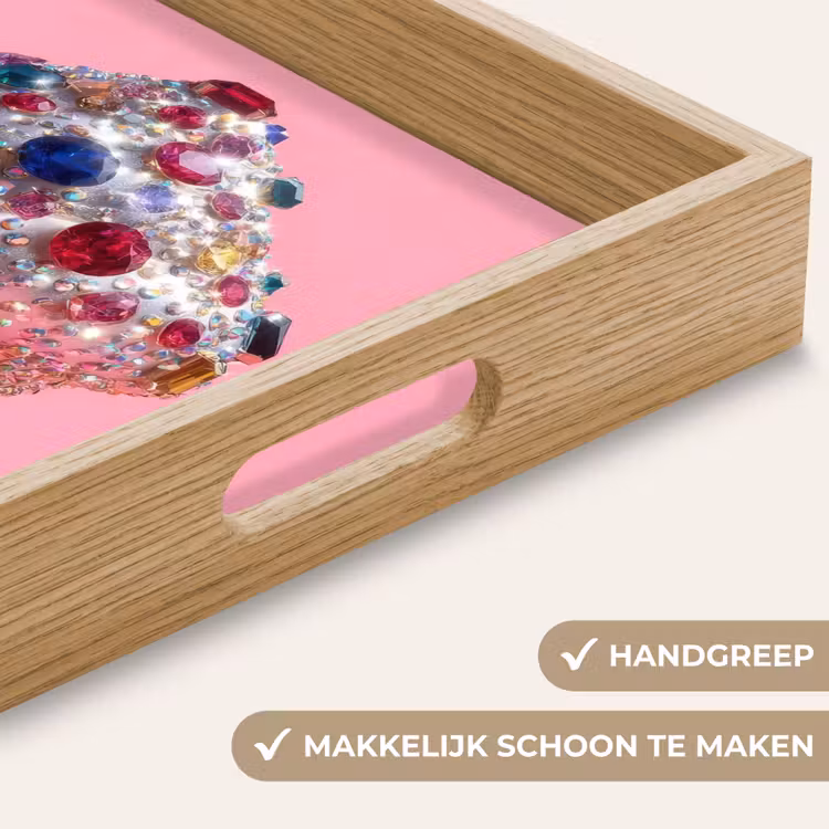 Cupcake - Kleurrijk - Edelstenen Dienblad Rechthoek middel -USP_HandgreepNL