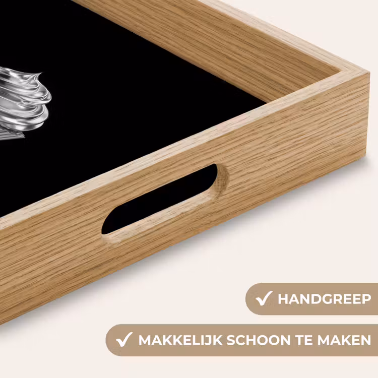 Cupcake - Luxueus - Zilver Dienblad Rechthoek middel -USP_HandgreepNL