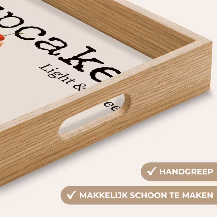 Cupcake - Zoet - Kers Dienblad Rechthoek middel -USP_HandgreepNL