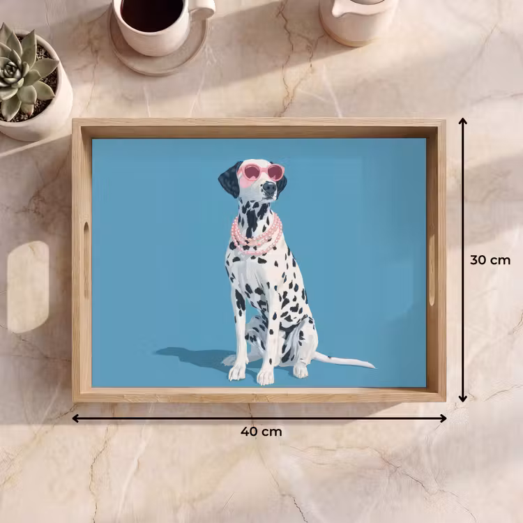 Dalmatiër - Zonnebril - Blauw Dienblad Rechthoek middel -USP_Formaat
