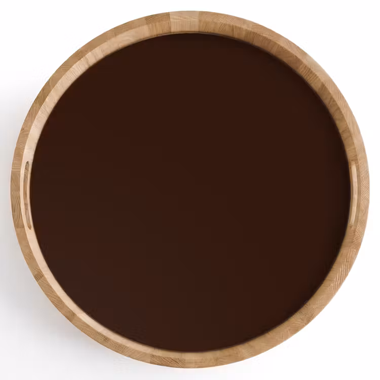 Dark - Chocolate - Bruin Dienblad Rond middel 914 -z3d_shopping
