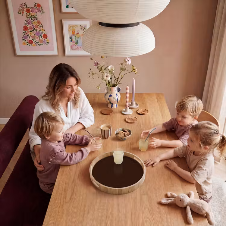Dark - Chocolate - Bruin Dienblad Rond middel 914 -sfeer4