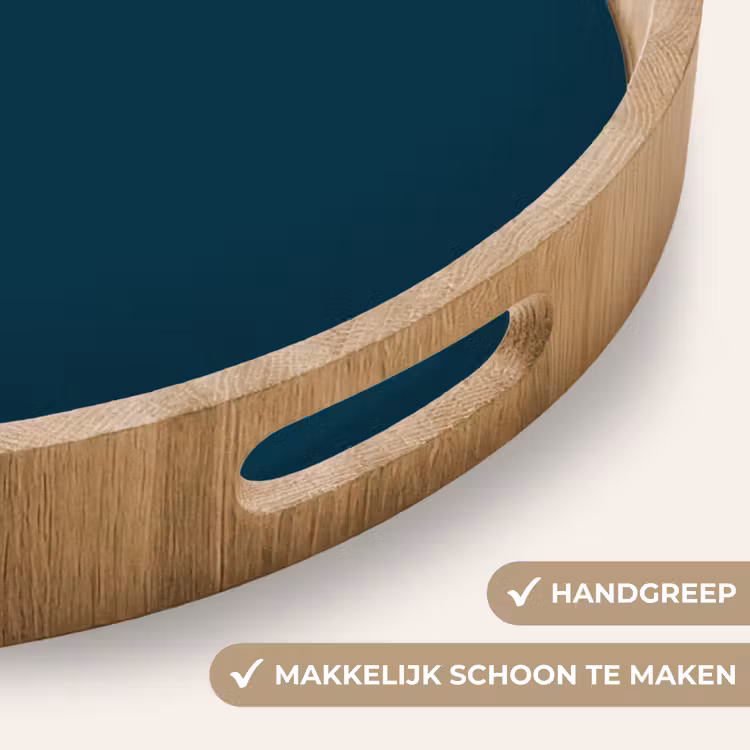Dark - Indigo - Blauw Dienblad Rond middel 914 -USP_HandgreepNL