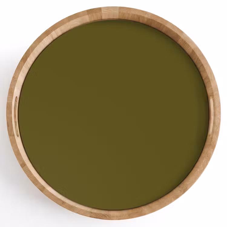 Dark - Olive - Groen Dienblad Rond middel 914 -z3d_shopping