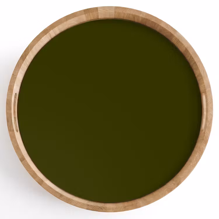 Dark - Olive - Groen Dienblad Rond middel 914 -z3d_shopping