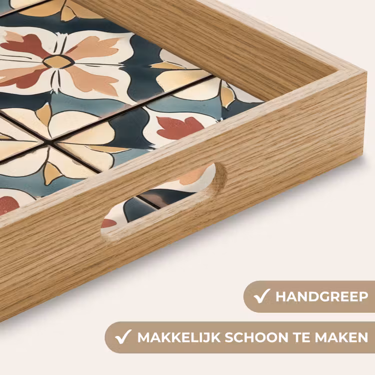 Decoratie - Tegels - Spaans - Vintage Dienblad Rechthoek middel -USP_HandgreepNL