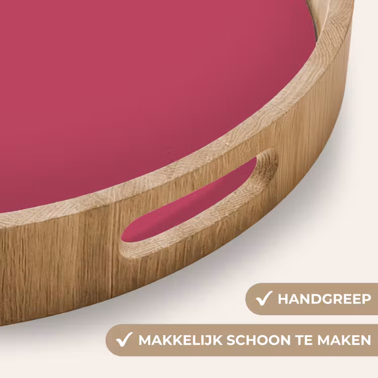 Deep - Berry - Rood Dienblad Rond middel 914 -USP_HandgreepNL
