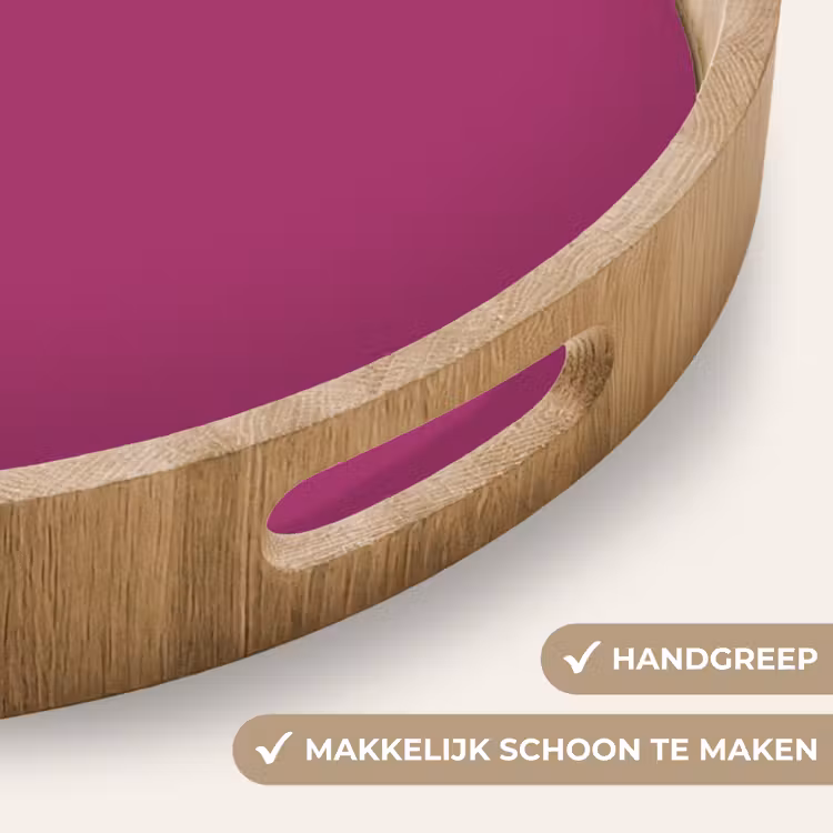 Deep - Magenta - Paars Dienblad Rond middel 914 -USP_HandgreepNL