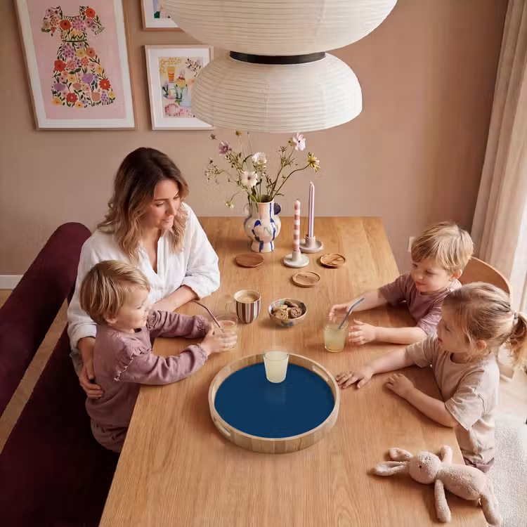 Deep - Ocean - Blauw Dienblad Rond middel 914 -sfeer4