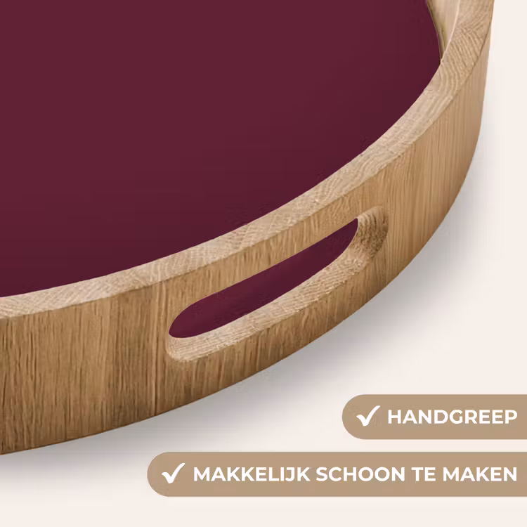 Deep - Plum - Paars Dienblad Rond middel 914 -USP_HandgreepNL
