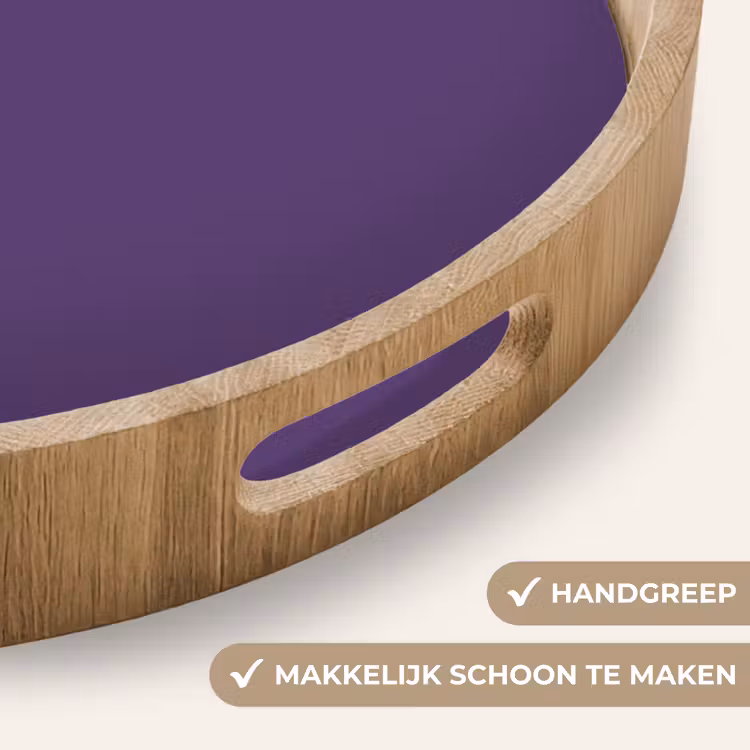 Deep - Plum - Paars Dienblad Rond middel 914 -USP_HandgreepNL