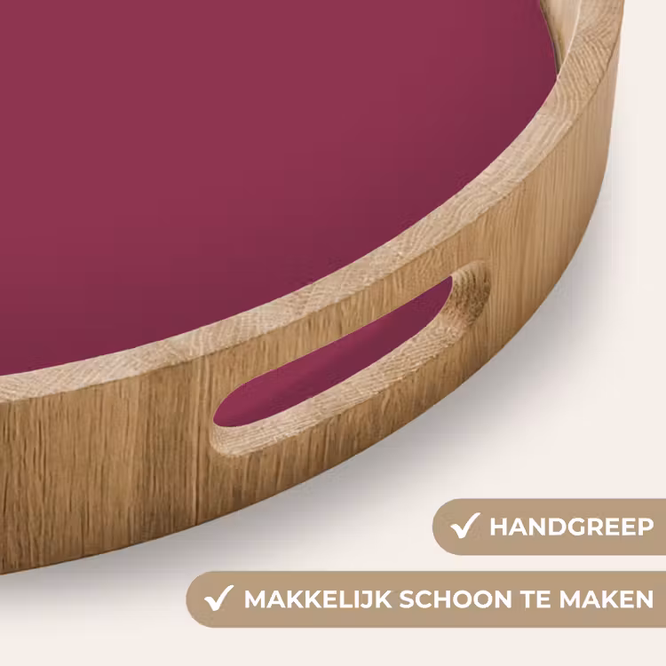 Deep - Rasberry - Rood Dienblad Rond middel 914 -USP_HandgreepNL