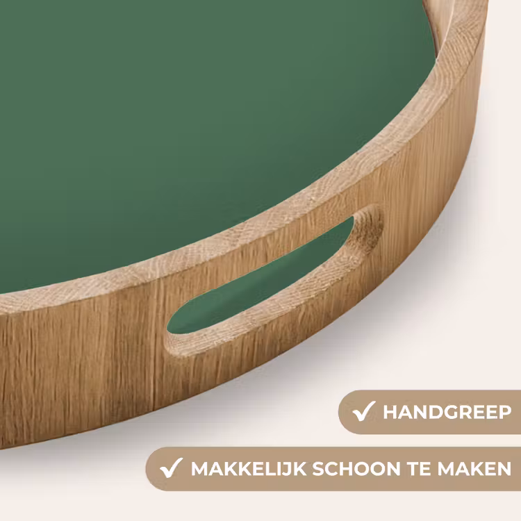 Deep - Sagewood - Groen Dienblad Rond middel 914 -USP_HandgreepNL