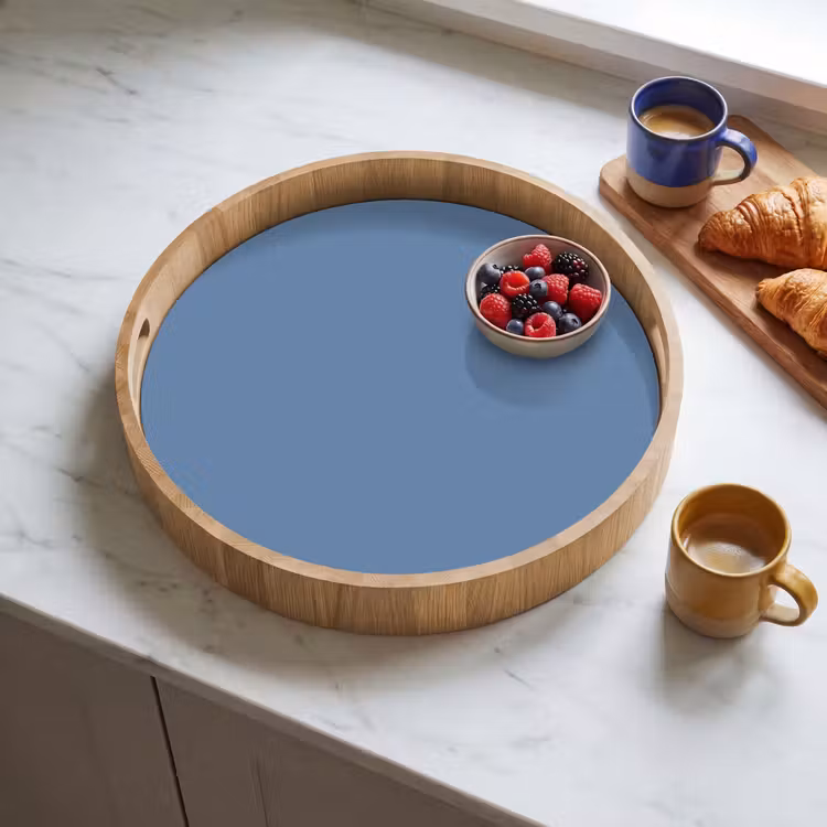 Denim - Breeze - Blauw Dienblad Rond middel 914 -sfeer2