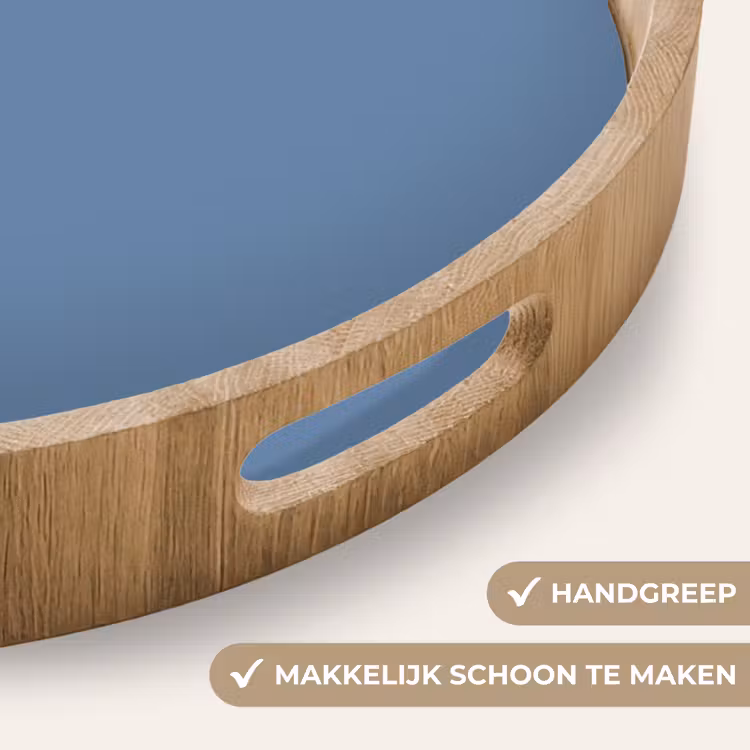 Denim - Breeze - Blauw Dienblad Rond middel 914 -USP_HandgreepNL