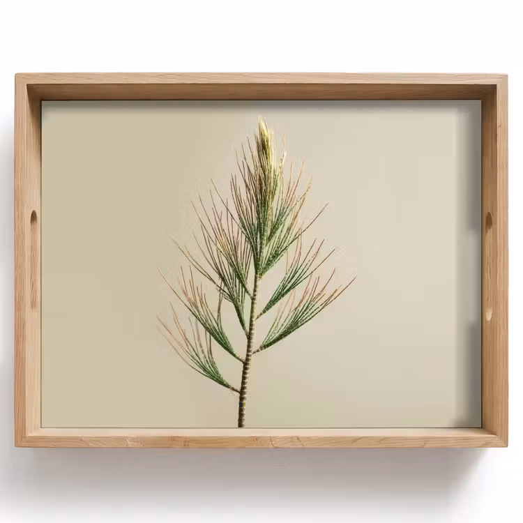 Dennentak - Naaldvormige bladeren - Lichtgroen Dienblad Rechthoek middel -z3d_shopping