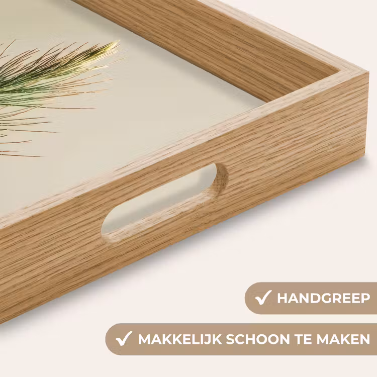 Dennentak - Naaldvormige bladeren - Lichtgroen Dienblad Rechthoek middel -USP_HandgreepNL
