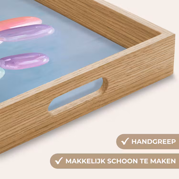 Dier - Ballon - Pasteltinten - Glanzend Dienblad Rechthoek middel -USP_HandgreepNL