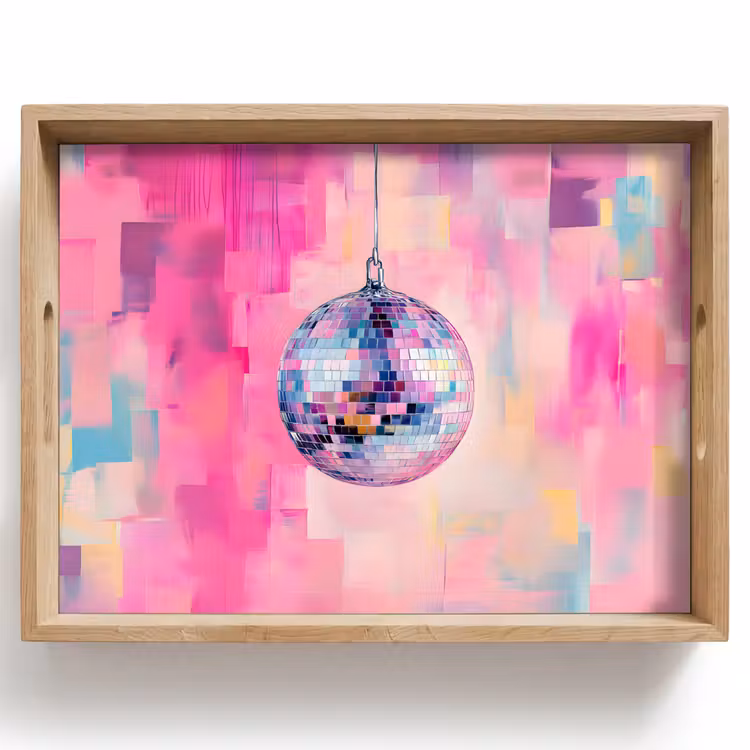 Discobal - Pink - Verf Dienblad Rechthoek middel -z3d_shopping