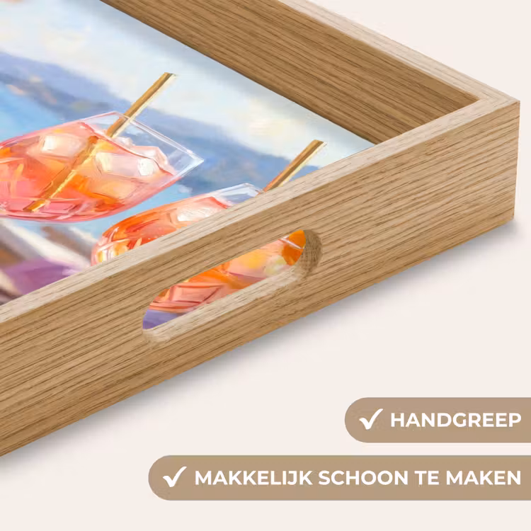 Drank - Glazen - Strand - Zomer - Oranje Dienblad Rechthoek middel -USP_HandgreepNL