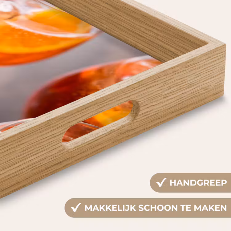 Drank - Sinaasappel - IJs - Zomer - Oranje Dienblad Rechthoek middel -USP_HandgreepNL
