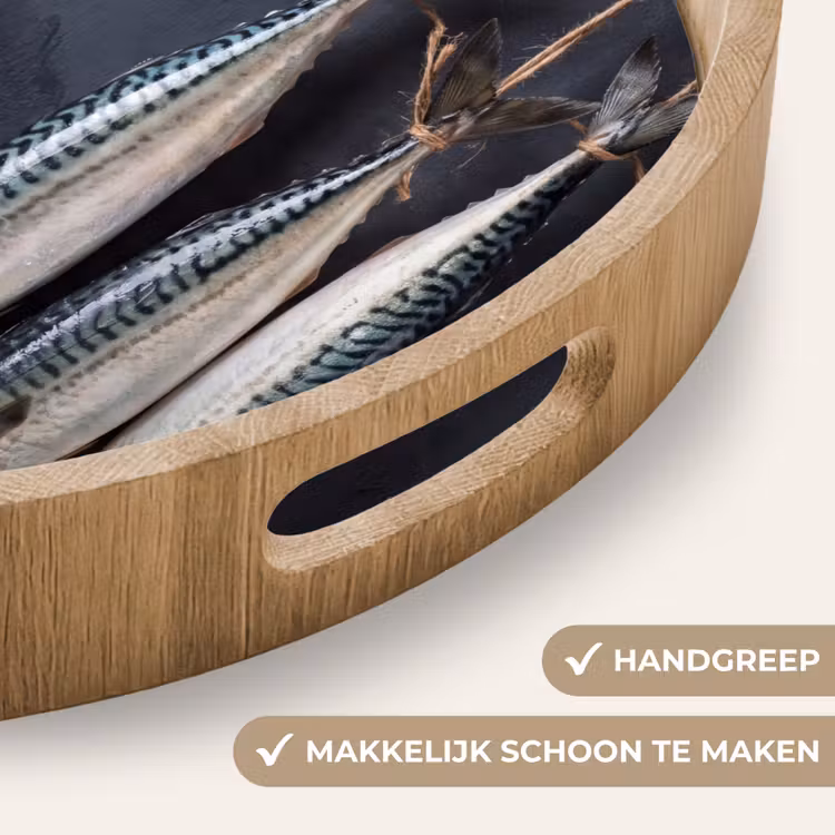 Dienblad - Drie vissen - Touw - Drie vissen - Touw Dienblad Rond middel