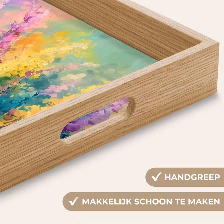 Dromerige - Langgerekte bloemen Dienblad Rechthoek middel -USP_HandgreepNL