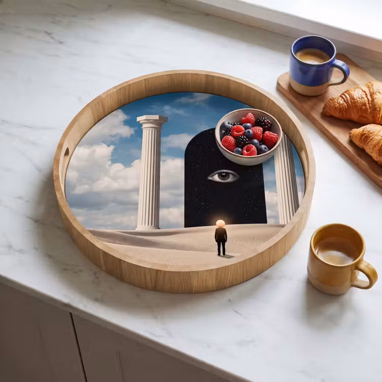 Dienblad - Droom - Woestijn - Oog - Droom - Woestijn - Oog Dienblad Rond middel