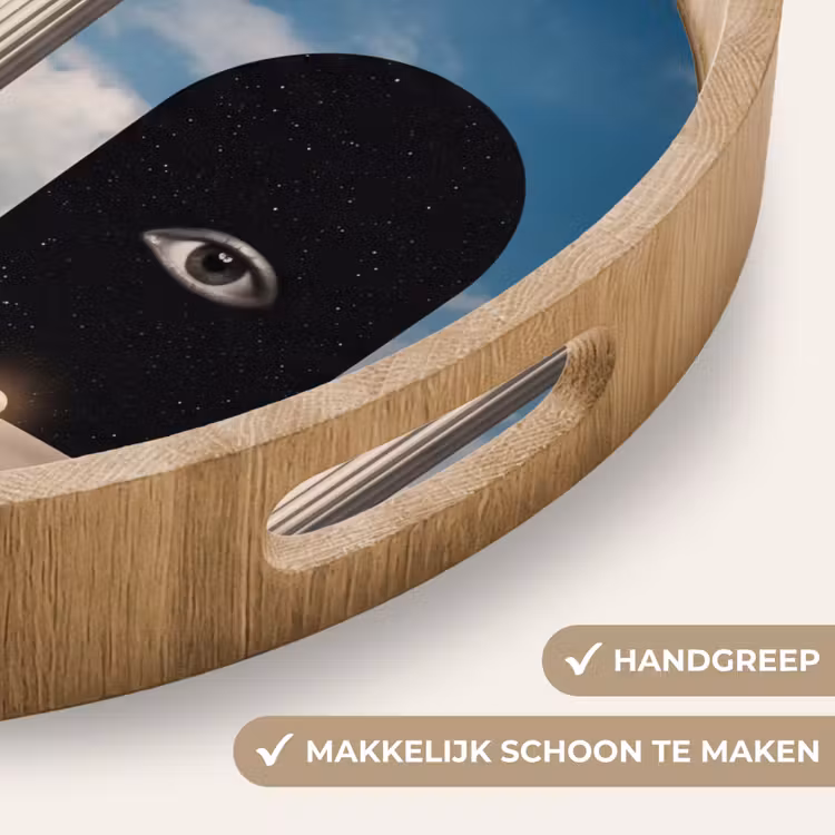 Dienblad - Droom - Woestijn - Oog - Droom - Woestijn - Oog Dienblad Rond middel