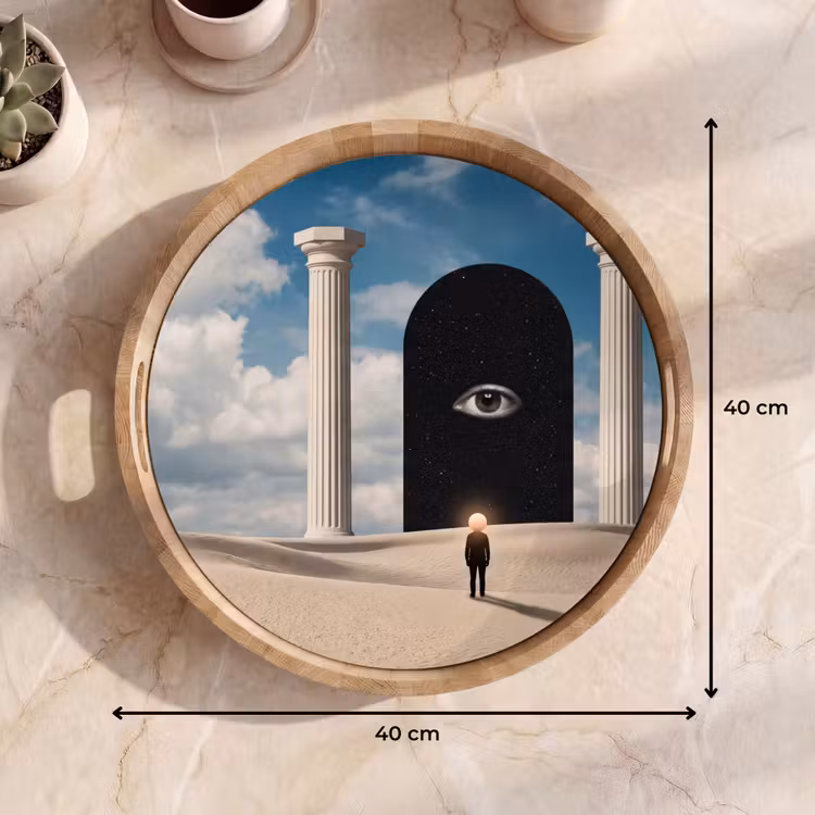 Dienblad - Droom - Woestijn - Oog - Droom - Woestijn - Oog Dienblad Rond middel