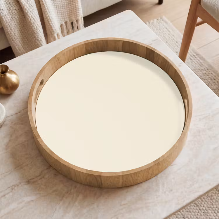 Drop - Delay - Nude Dienblad Rond middel 914 -sfeer1