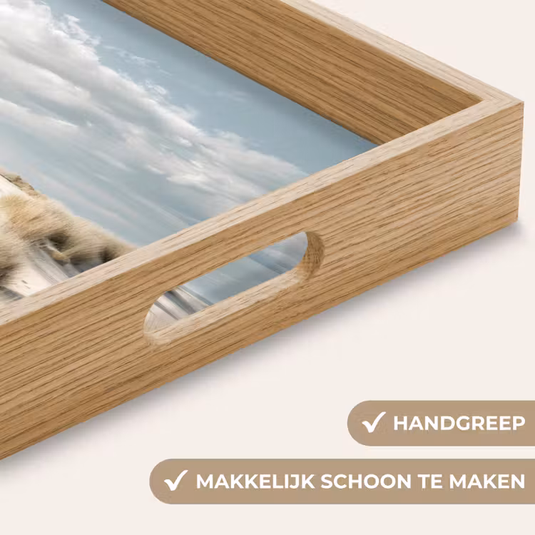 Duinen - Gras - Sporen - Wolken Dienblad Rechthoek middel -USP_HandgreepNL