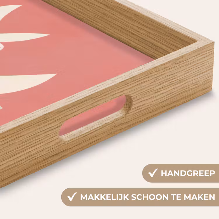 Duiven - Wit - Sierlijk Dienblad Rechthoek middel -USP_HandgreepNL