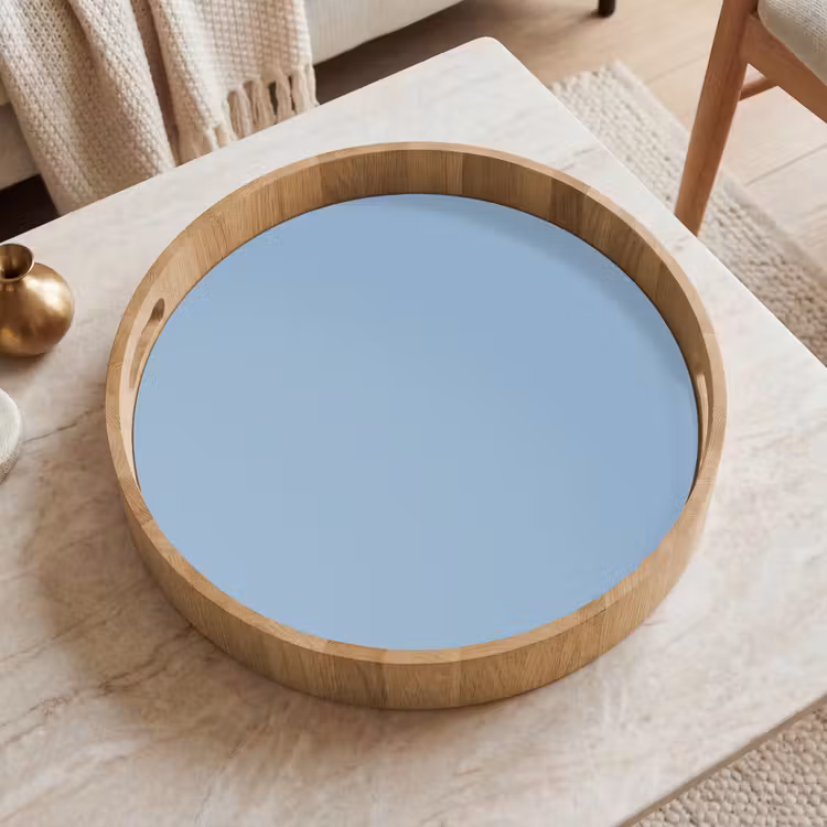 Dusty - Denim - Blauw Dienblad Rond middel 914 -sfeer1