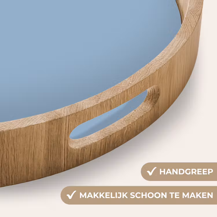 Dusty - Denim - Blauw Dienblad Rond middel 914 -USP_HandgreepNL