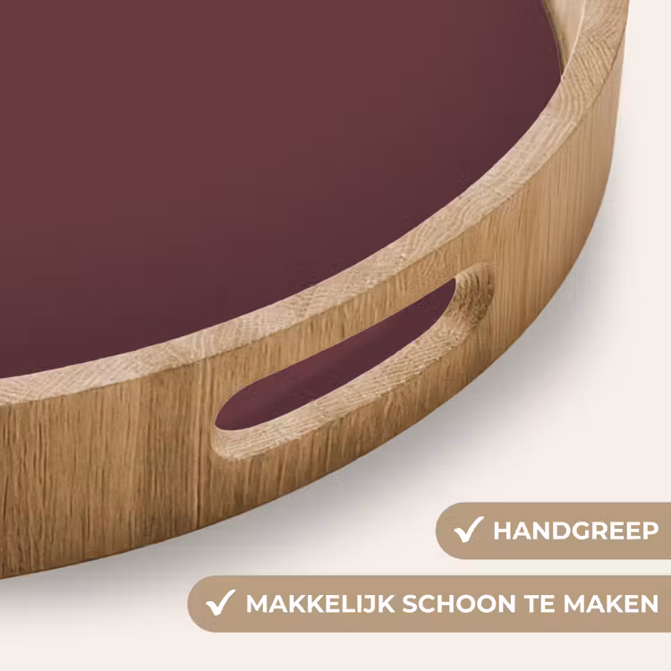 Dusty - Rose - Roze Dienblad Rond middel 914 -USP_HandgreepNL