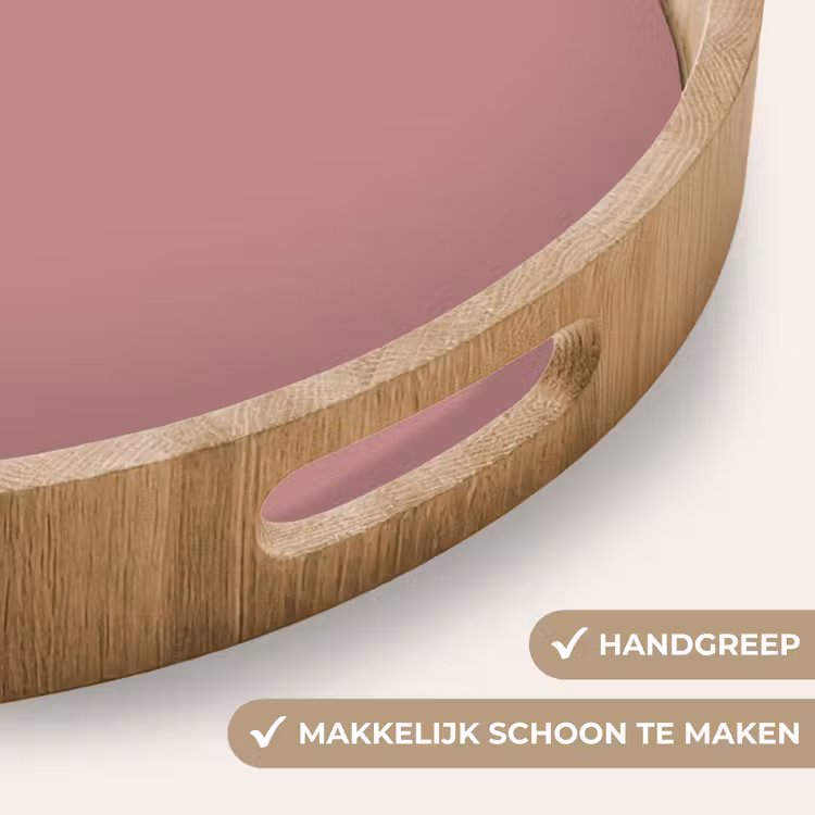 Dusty - Rose - Roze Dienblad Rond middel 914 -USP_HandgreepNL