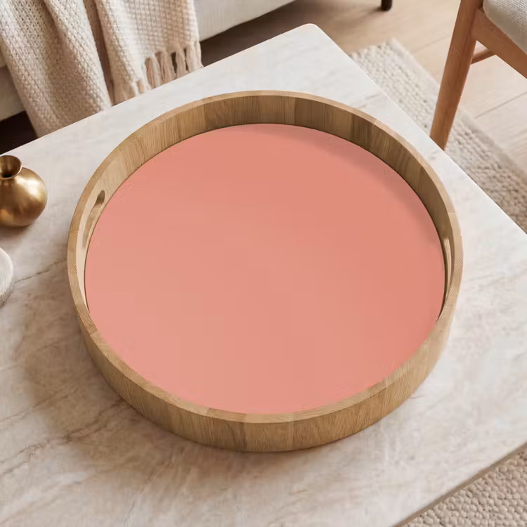 Earthy - Rose - Koraal Dienblad Rond middel 914 -sfeer1