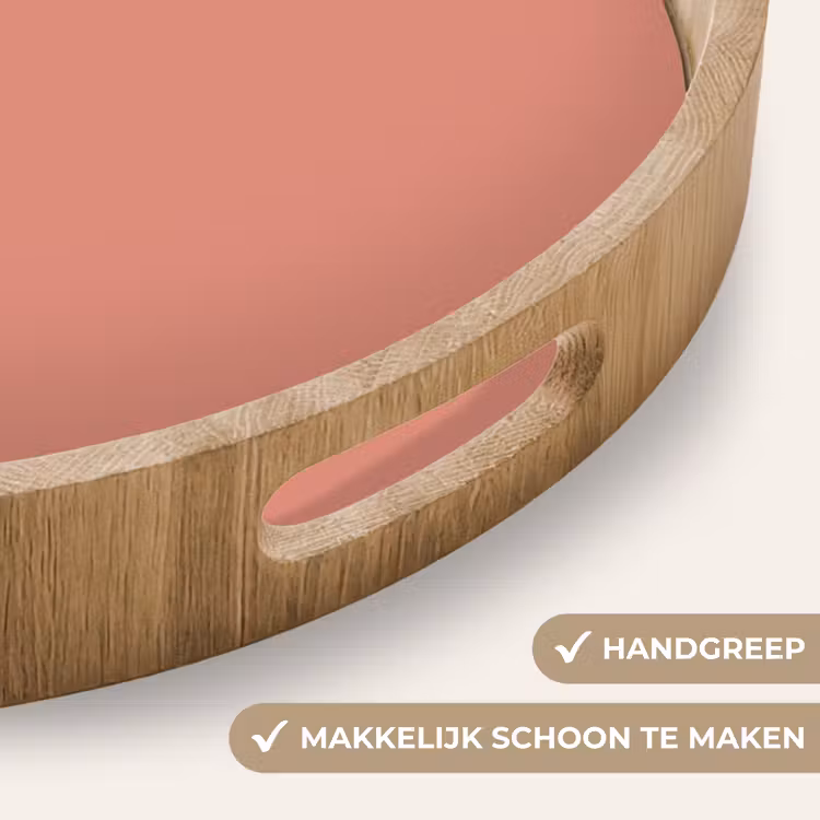Earthy - Rose - Koraal Dienblad Rond middel 914 -USP_HandgreepNL