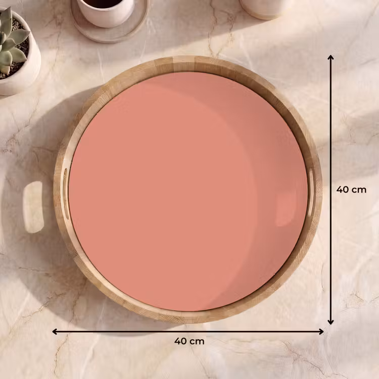 Earthy - Rose - Koraal Dienblad Rond middel 914 -USP_Formaat