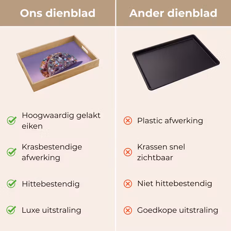 Edelstenen - Glitters - Paars - Kleurrijk Dienblad Rechthoek middel -USP_VergelijkingNL