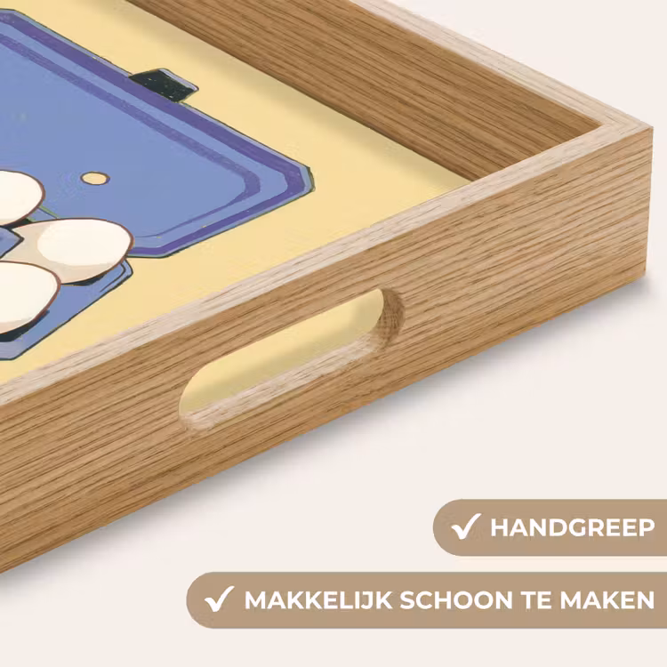 Eieren - Doos - Minimalistisch - Blauw Dienblad Rechthoek middel -USP_HandgreepNL