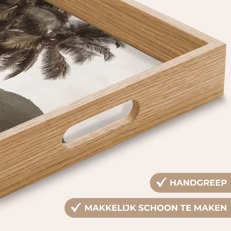 Eiland - Palmboom - Zee Dienblad Rechthoek middel -USP_HandgreepNL