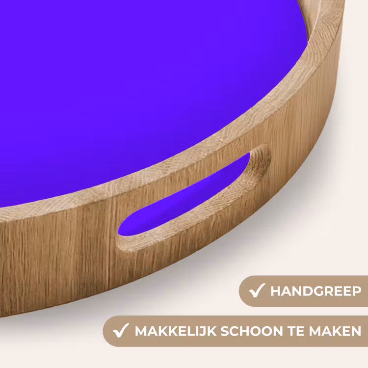Electric - Indigo - Paars Dienblad Rond middel 914 -USP_HandgreepNL