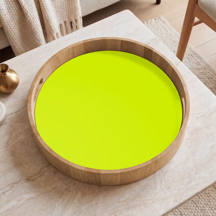 Electric - Lemon - Geel Dienblad Rond middel 914 -sfeer1